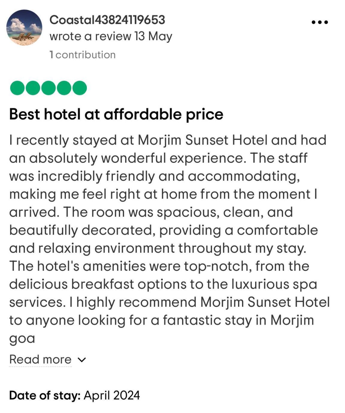 Morjim Sunset Hotel Zewnętrze zdjęcie